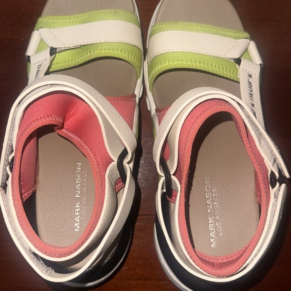 EUC Skechers Colorful chunky platform sandals by Mark Nason size 9 🩷💚🤍 - Picture 5 of 5